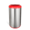 Semi-Round Open Top Trash Can 13 Gallon, Red