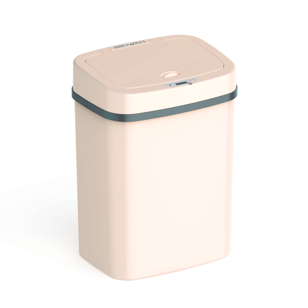 Rectangular Motion Sensor Trash Can 3.2 Gallon, Pink/Rose/Teal Blue/White/Yellow