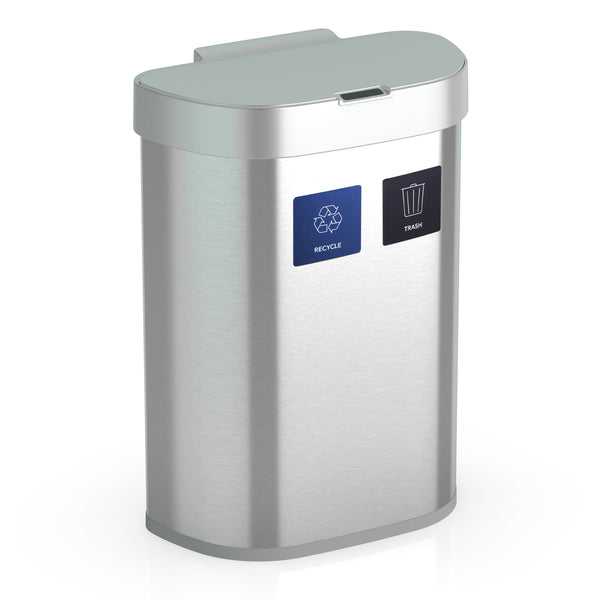 Ninestars Dual Compartment Motion Sensor Trash Can