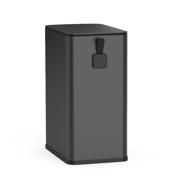 Step-On Trash Can 2.6 Gallon, Rectangular Shaped, Black