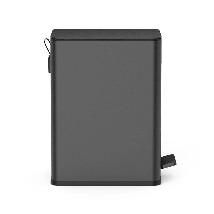 Step-On Trash Can 2.6 Gallon, Rectangular Shaped, Black