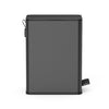 Step-On Trash Can 2.6 Gallon, Rectangular Shaped, Black