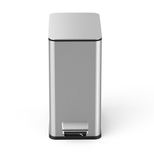 스텝온 쓰레기통 2.6갤런, 직사각형, 흰색/검은색 | XZD-10-88