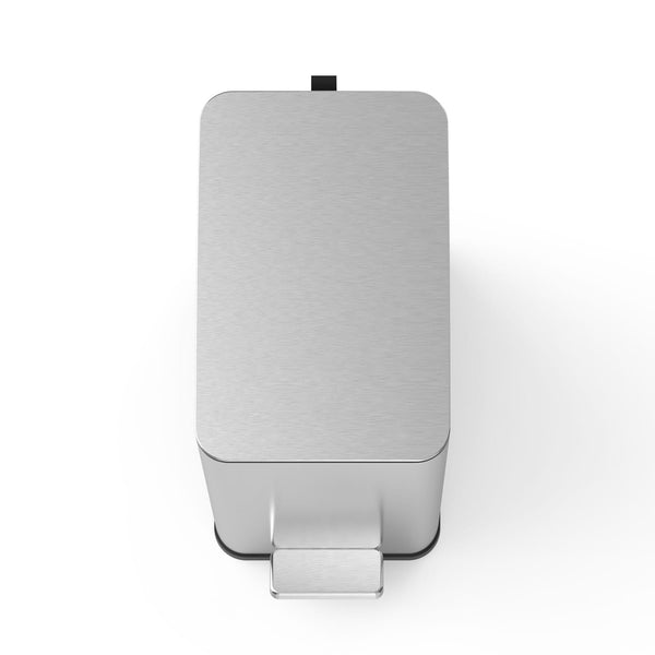 스텝온 쓰레기통 2.6갤런, 직사각형, 흰색/검은색 | XZD-10-88
