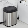 Ninestars Rectangular Motion Sensor Trash Can 3.2 Gallon, Grey, for Bathroom