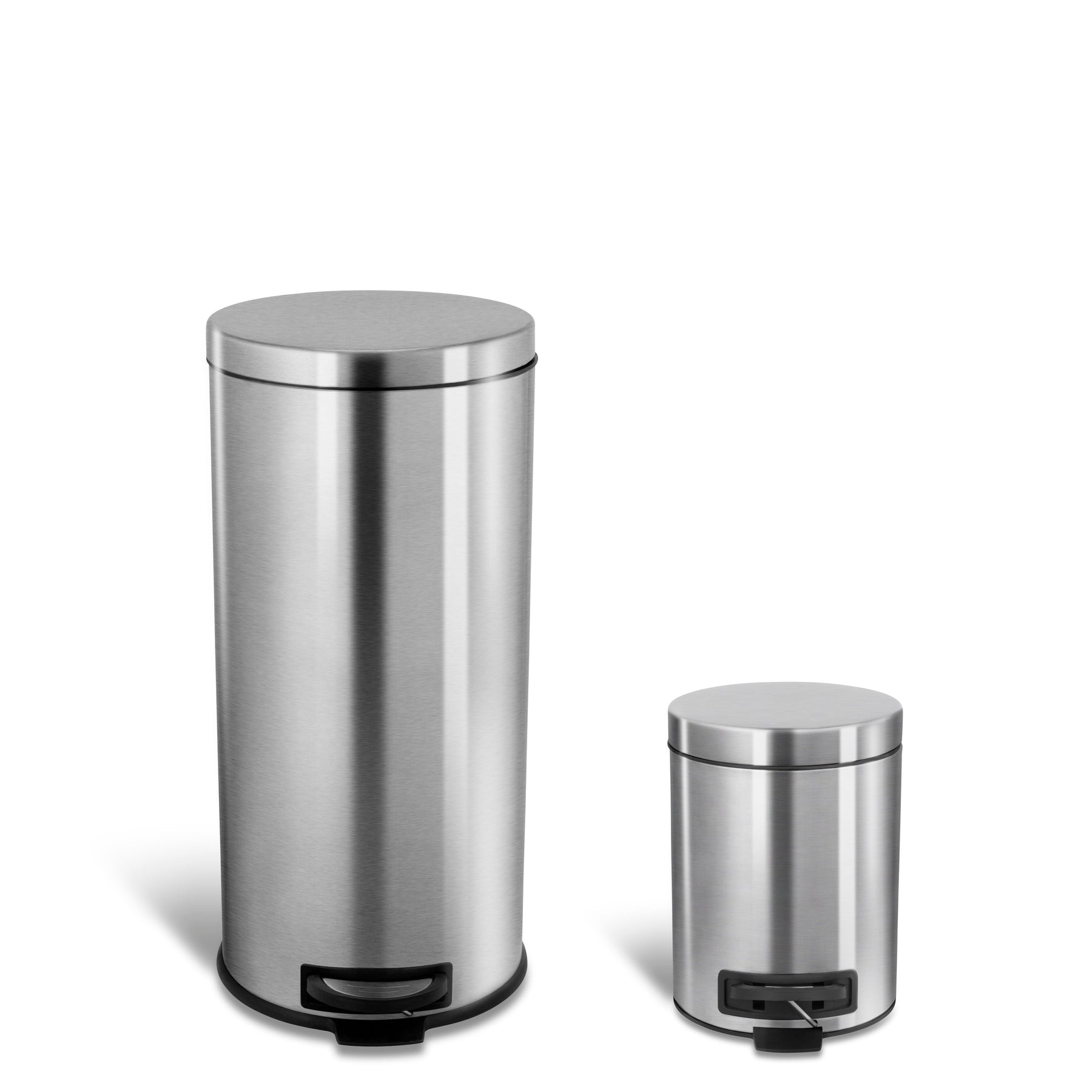 Step-On Round Trash Can 8 Gallon & 1.3 Gallon Garbage Set | CB-SOT-30 ...
