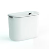 White Indoor Stainless Steel Hanging Trash Can for Kitchen Countertops and Cabinets