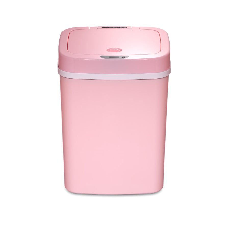 Rectangular Motion Sensor Trash Can 3.2 Gallon, Pink/Rose/Teal Blue/White/Yellow