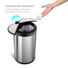 Round Motion Sensor Trash Can, Kitchen Trash Can 12.9 Gallon & 3.2 Gallon