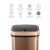 Touchless Motion Trash Can, 3.1 Gallon, Gold