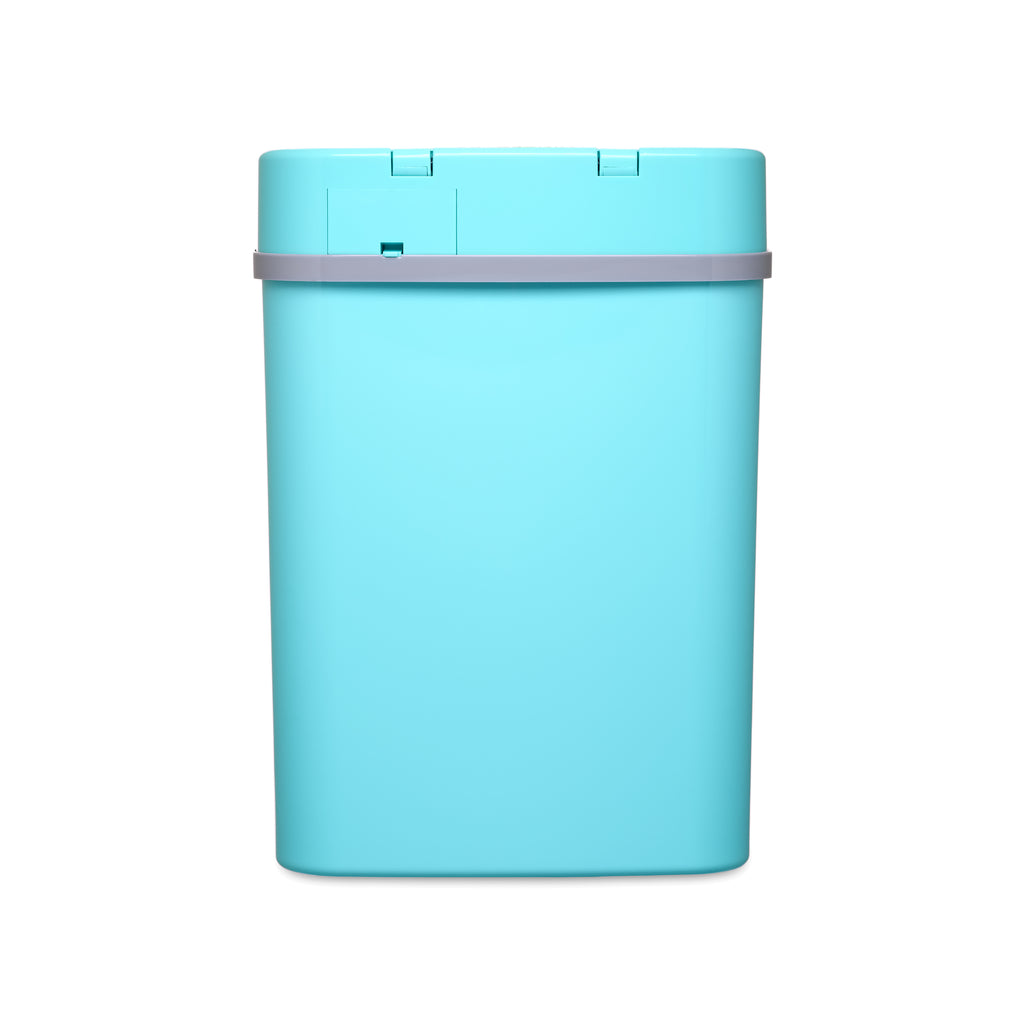 Rectangular Motion Sensor Trash Can 3.2 Gallon, Teal Blue