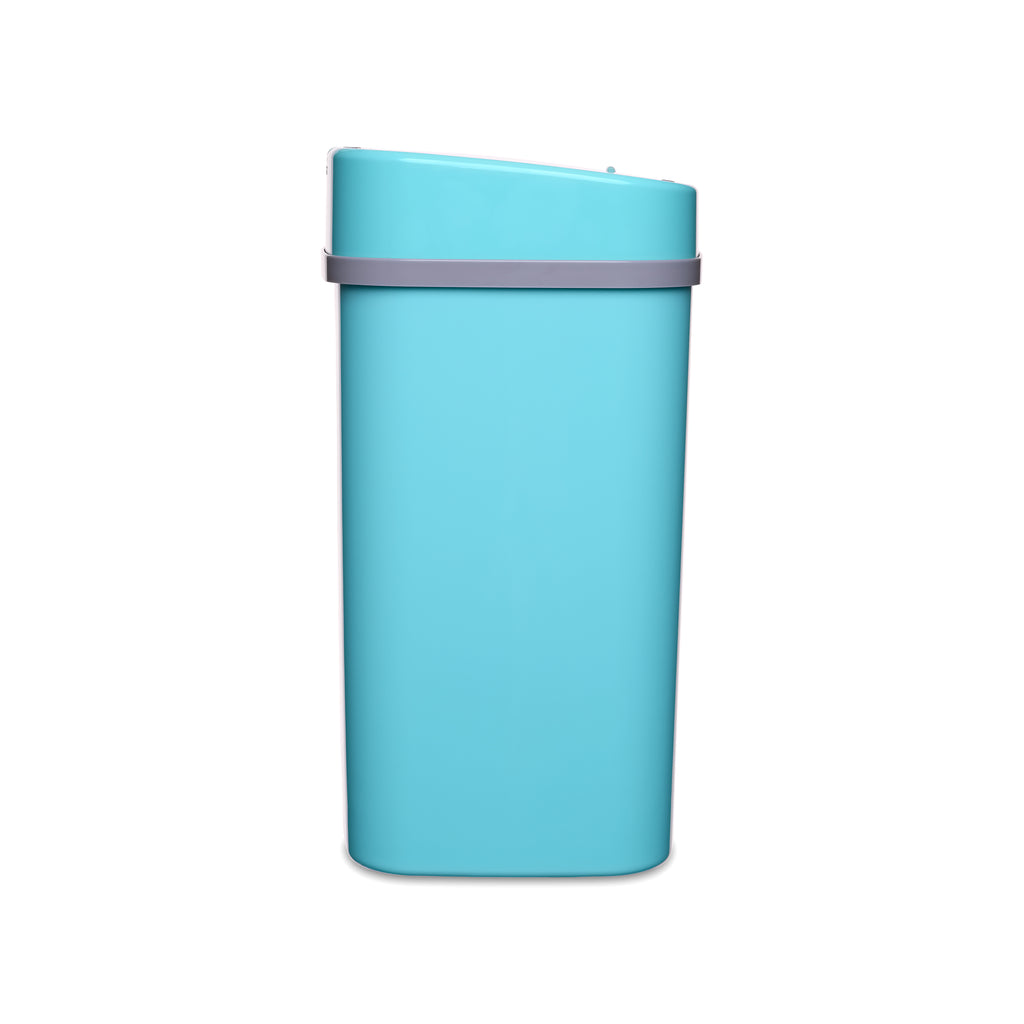 Rectangular Motion Sensor Trash Can 3.2 Gallon, Teal Blue