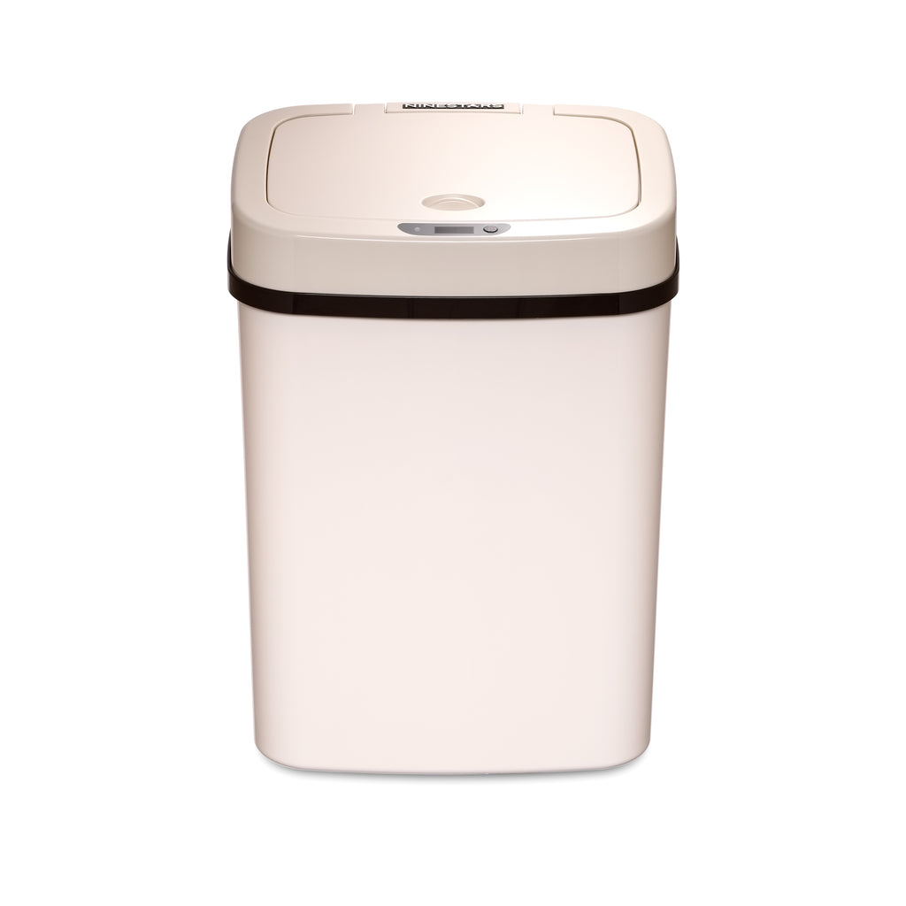 Rectangular Motion Sensor Trash Can 3.2 Gallon, White