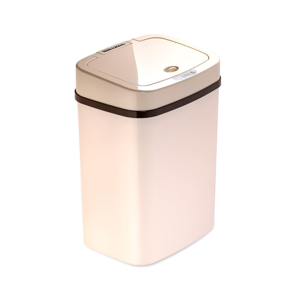 Rectangular Motion Sensor Trash Can 3.2 Gallon, White