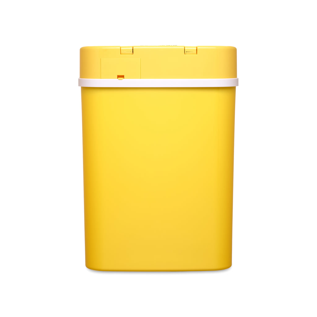 Rectangular Motion Sensor Trash Can 3.2 Gallon, Yellow