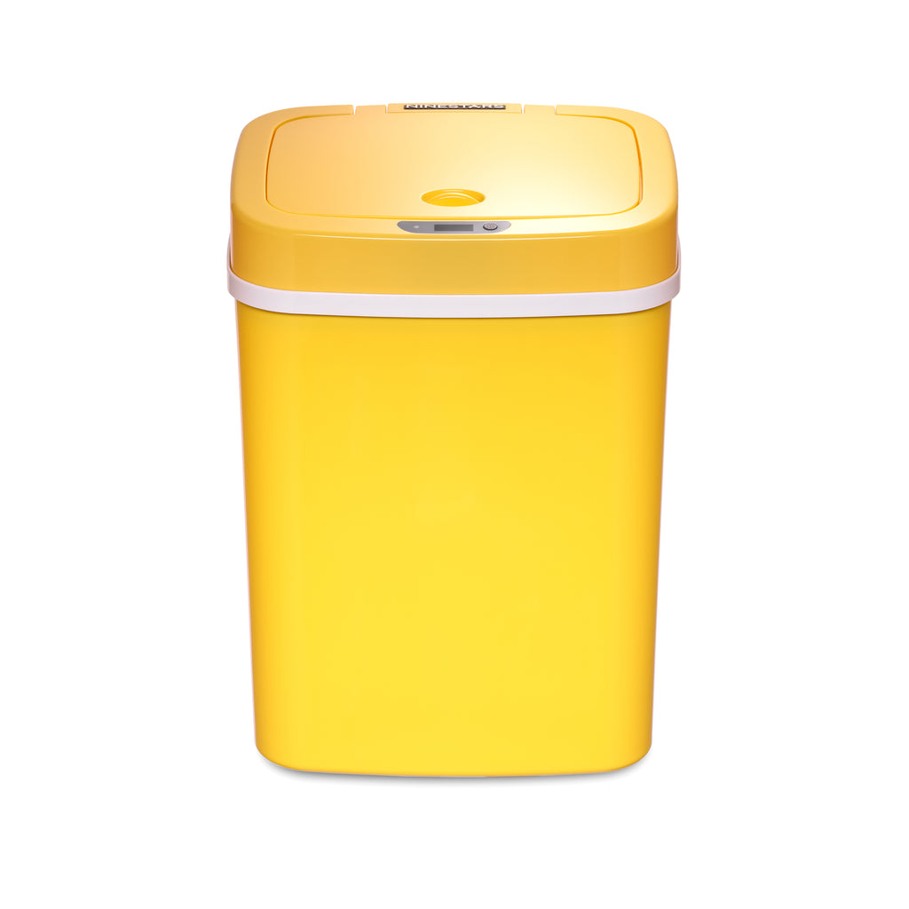 Rectangular Motion Sensor Trash Can 3.2 Gallon, Yellow