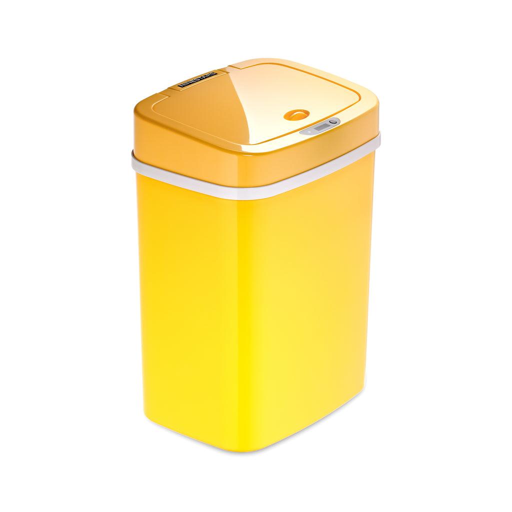 Rectangular Motion Sensor Trash Can 3.2 Gallon, Yellow