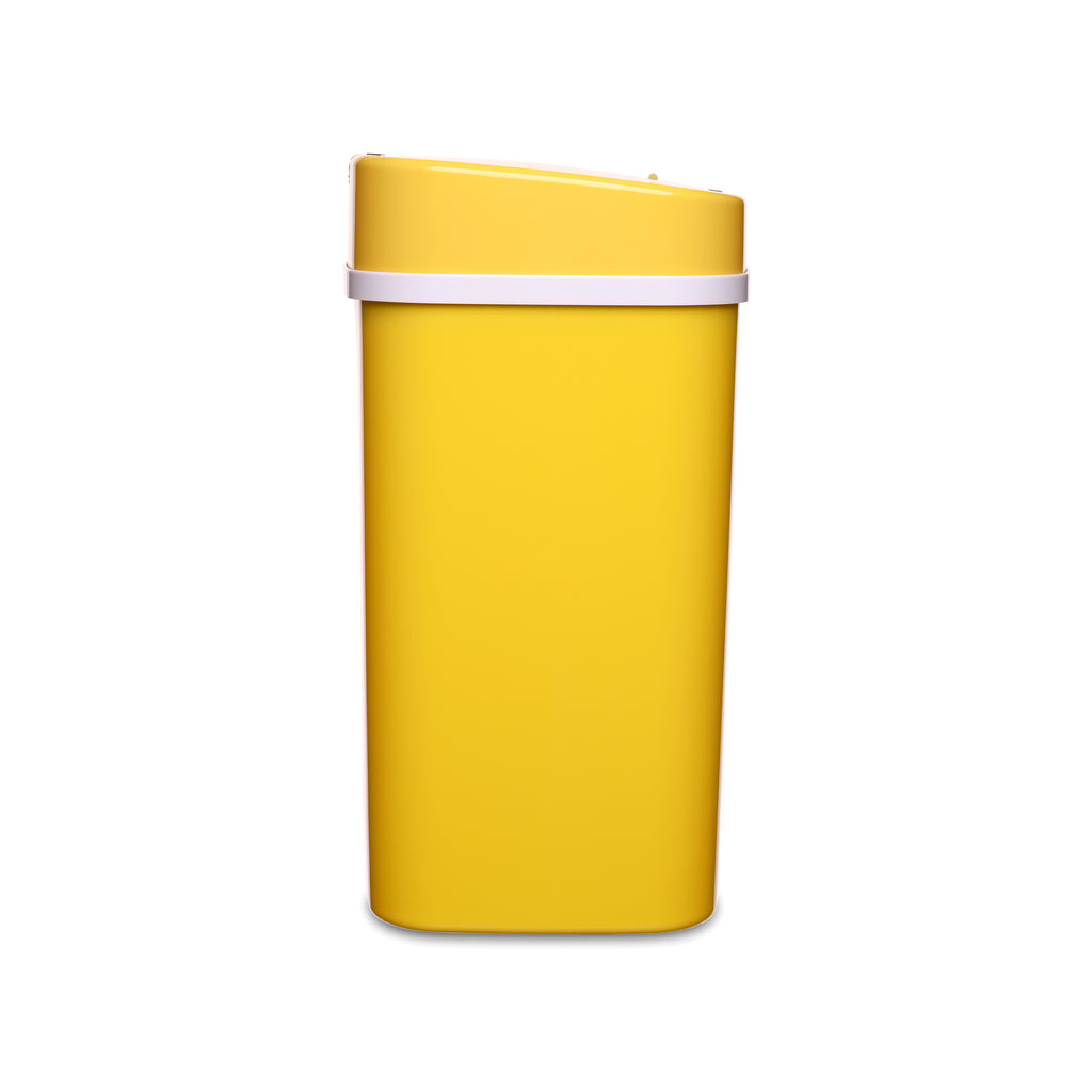 Rectangular Motion Sensor Trash Can 3.2 Gallon, Yellow