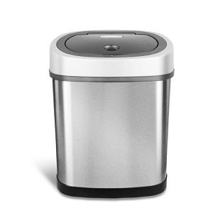 13 Gallon Stainless Steel Oval Sensor Trash Can