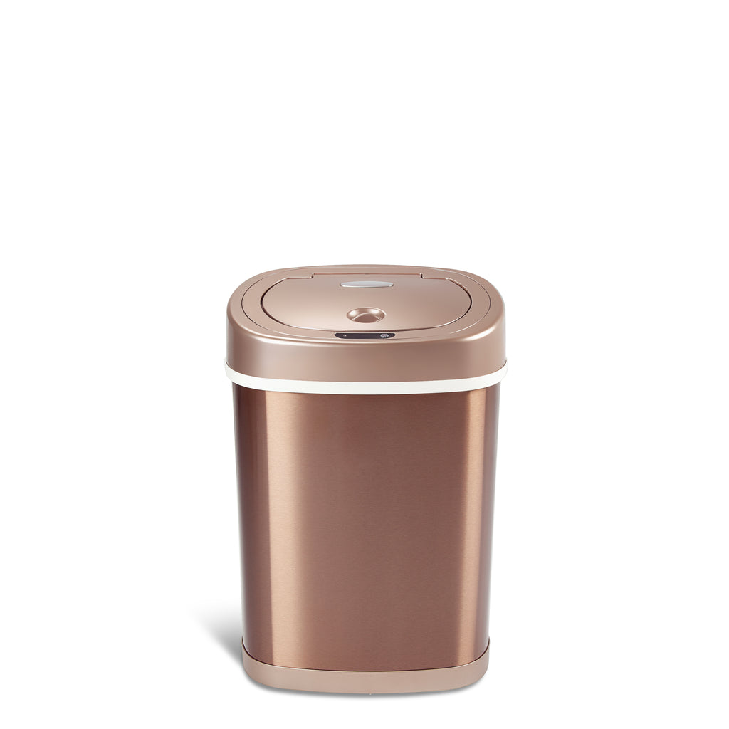 Oval Motion Sensor Trash Can 3.9 Gallon, Gold