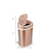 Oval Motion Sensor Trash Can 3.9 Gallon, Gold