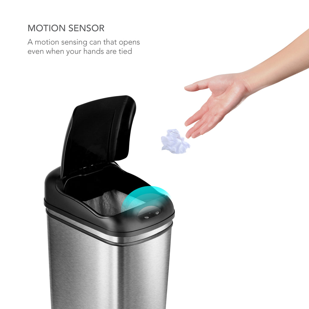 Slim Motion Sensor Trash Can 7.9 Gallon