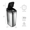 Slim Motion Sensor Trash Can 11.1 Gallon | DZT-42-1