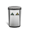 Dual Compartment Motion Sensor Trash Can 13.2 Gallon | DZT-50-13R