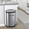 Dual Compartment Motion Sensor Trash Can 13.2 Gallon