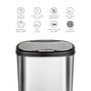 Oval Motion Sensor Trash Can 13.2 Gallon