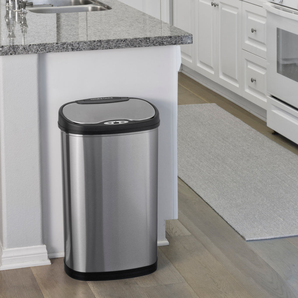 Oval Motion Sensor Trash Can 13.2 Gallon