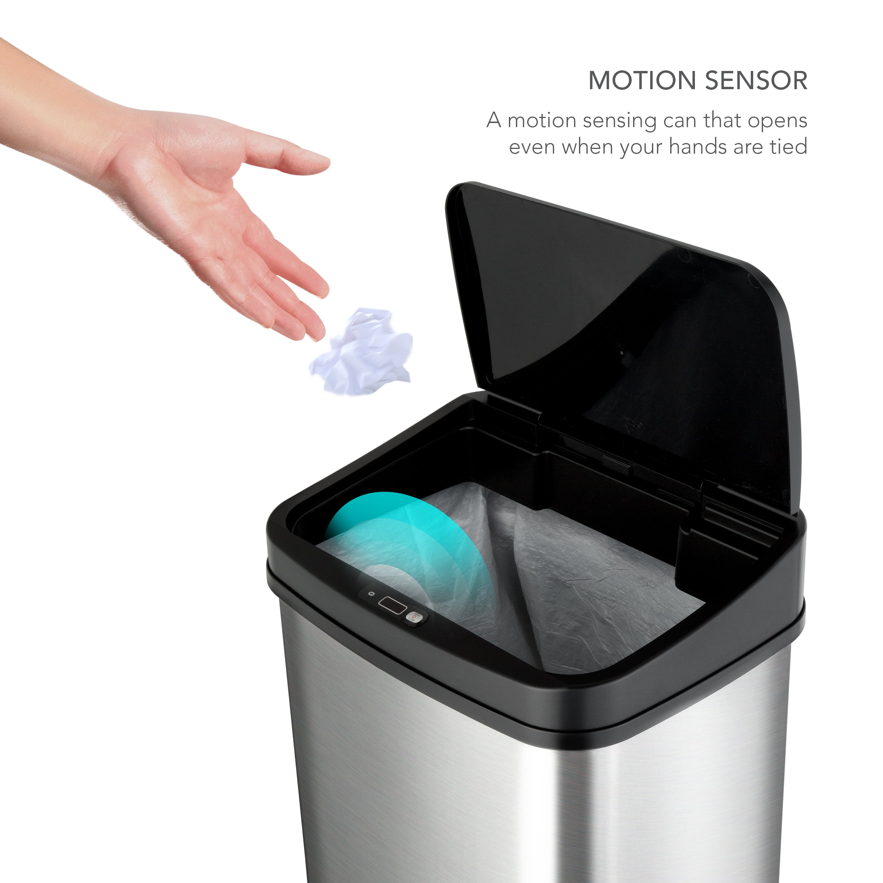 Motion Sensor Trash Can, Kitchen Trash Can 13 Gallon