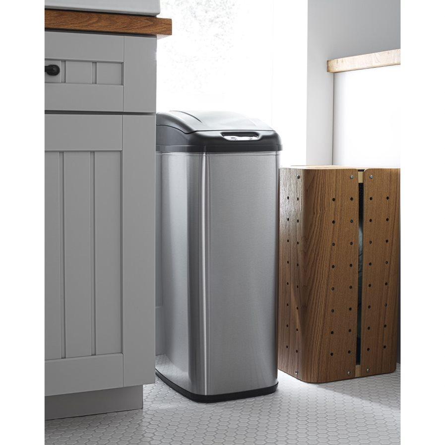 thumbnail image 2 of Nine Stars 13.2 Gallon Motion Sensor Trash Can – Stainless Steel, Automatic Kitchen Can 2 of 3