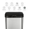 Ninestars Rectangular Motion Sensor Trash Can 