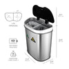 Ninestars Dual Compartment Motion Sensor Trash Can 18.5 Gallon