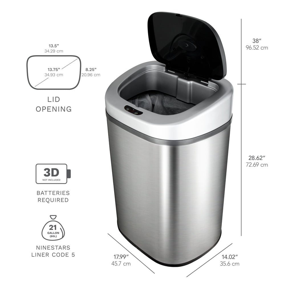 Motion Sensor Trash Can, Kitchen Trash Can 21 Gallon