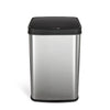 Rectangular Motion Sensor Trash Can 13.2 Gallon, Black