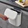 White Compost Bin for Food Waste and Recycling