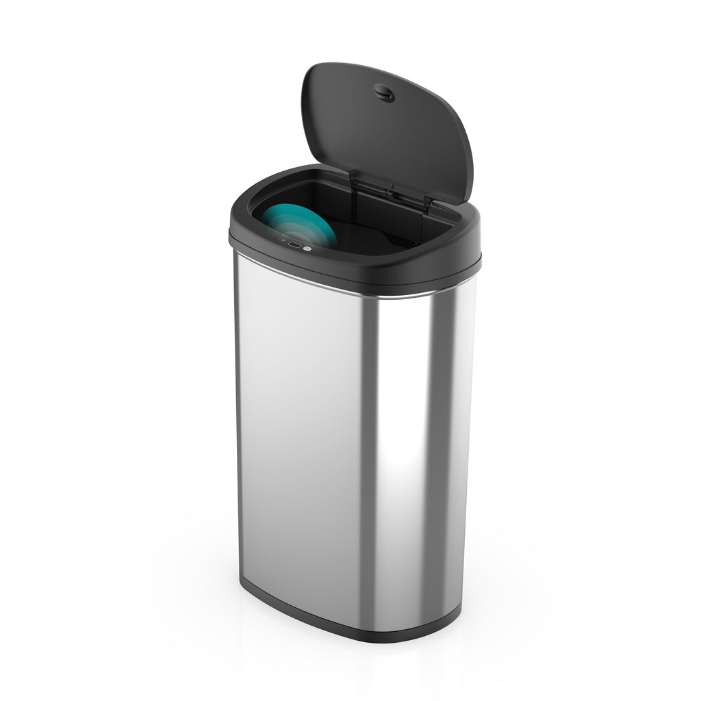 NINESTARS Automatic Infrared Trash Can - Stainless Steel