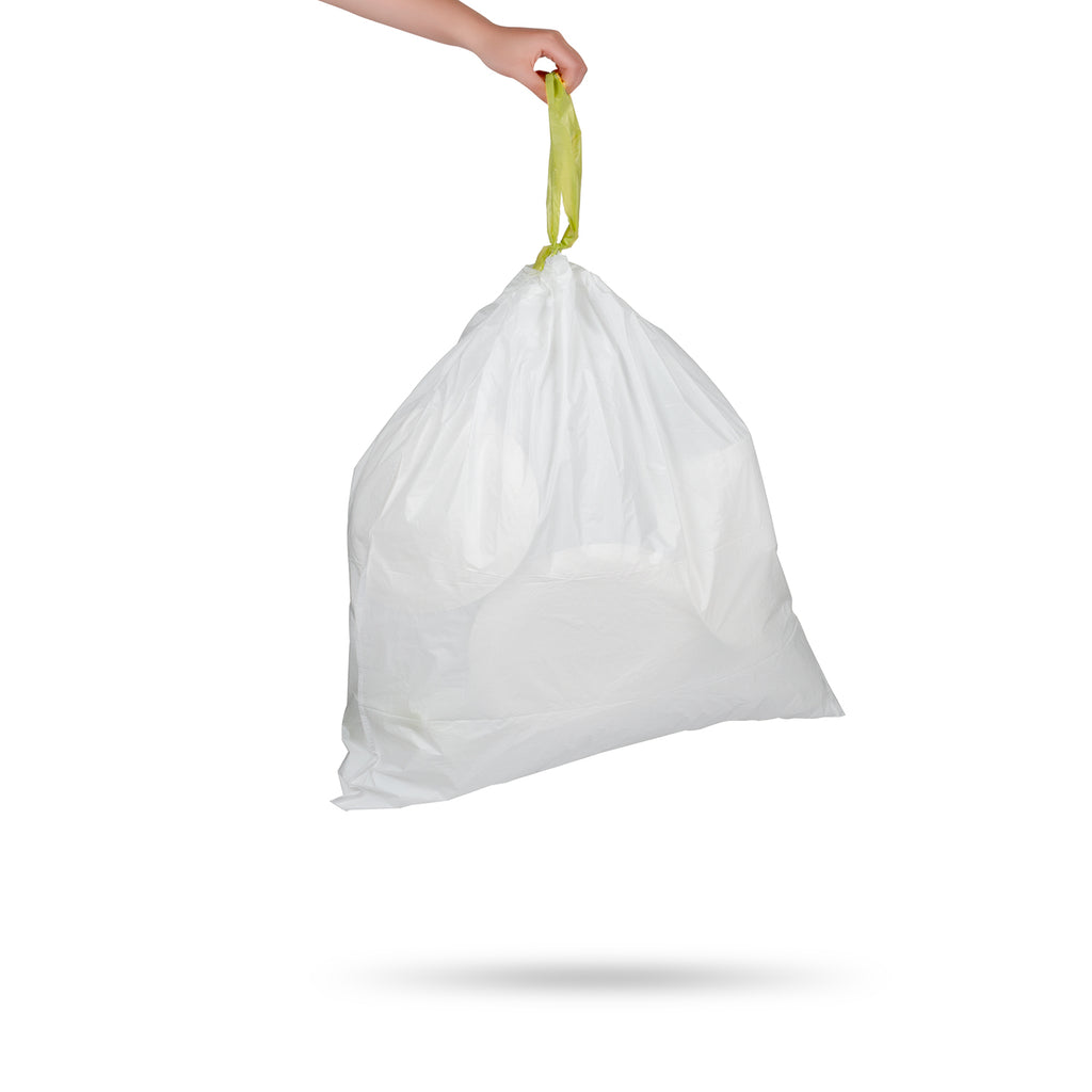 7 to 8 Gallon / 30 Liter Gallon Drawstring Trash Bag, Medium