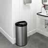 Semi-Round Open Top Trash Can 13 Gallon for the Bathroom