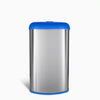 Semi-Round Open Top Trash Can 13 Gallon, Blue