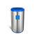 Semi-Round Open Top Trash Can 13 Gallon, Blue