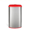 Semi-Round Open Top Trash Can 13 Gallon, Red