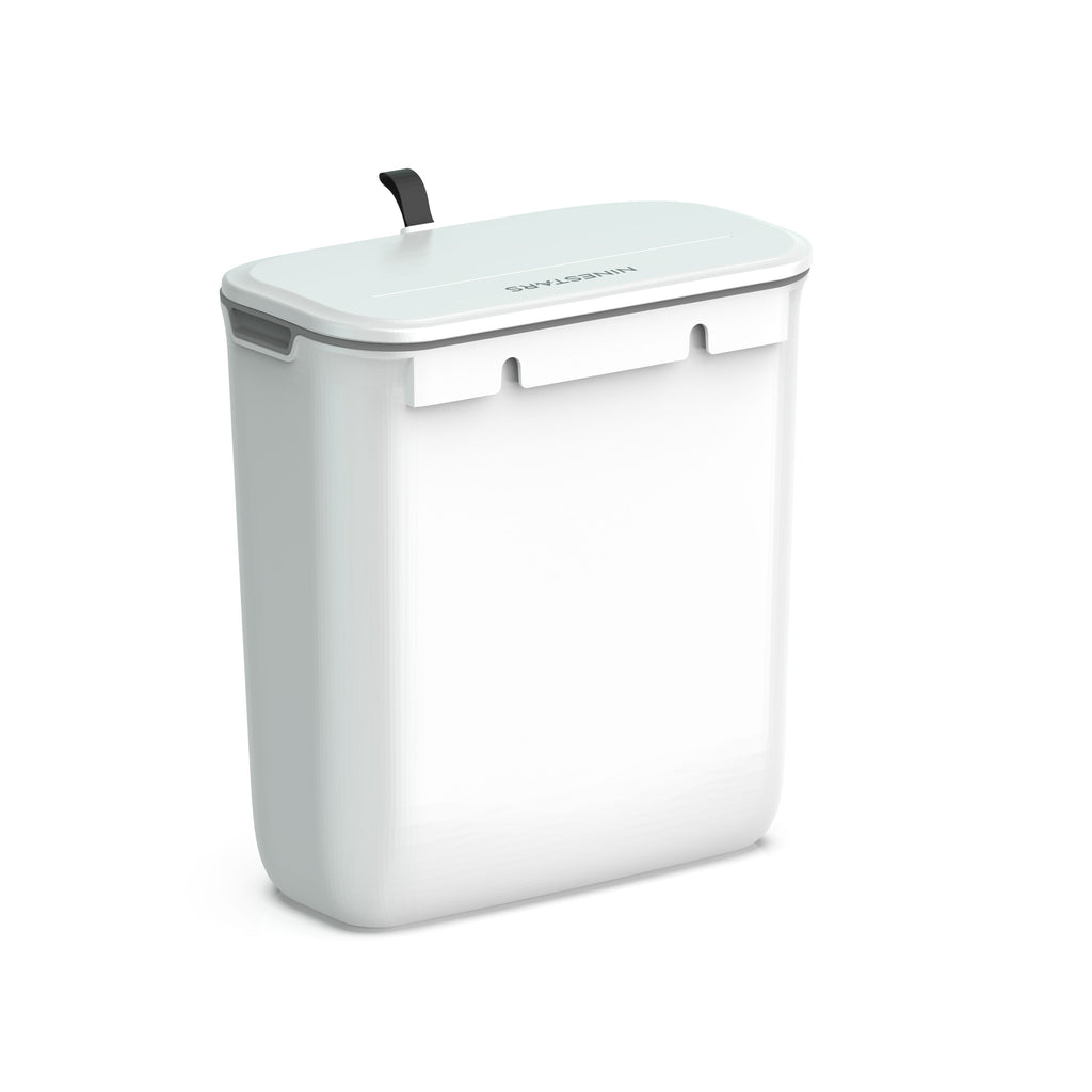 Plastic White Small Hanging Bathroom Waste Basket