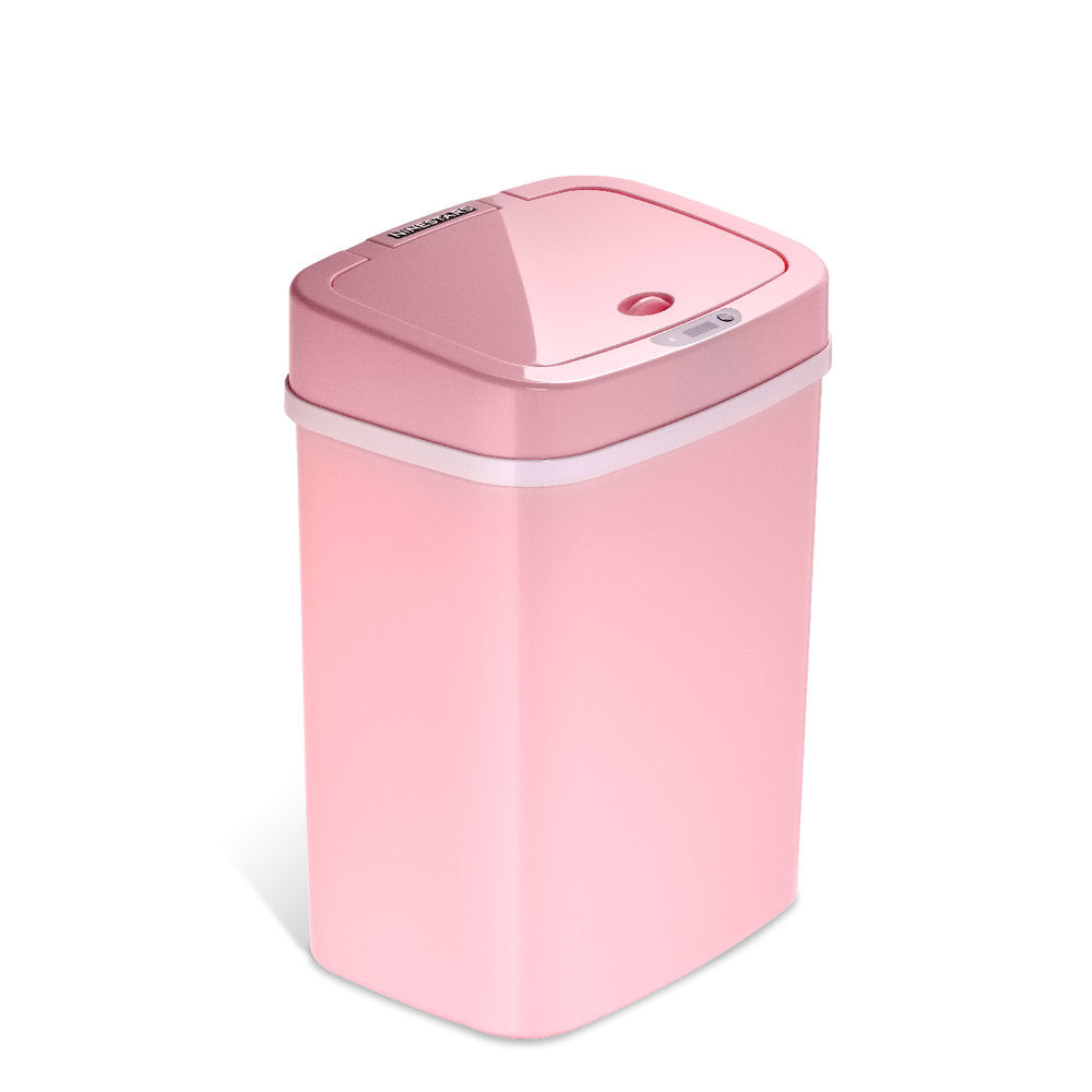 Rectangular Motion Sensor Trash Can 3.2 Gallon, Pink/Rose/Teal Blue/White/Yellow