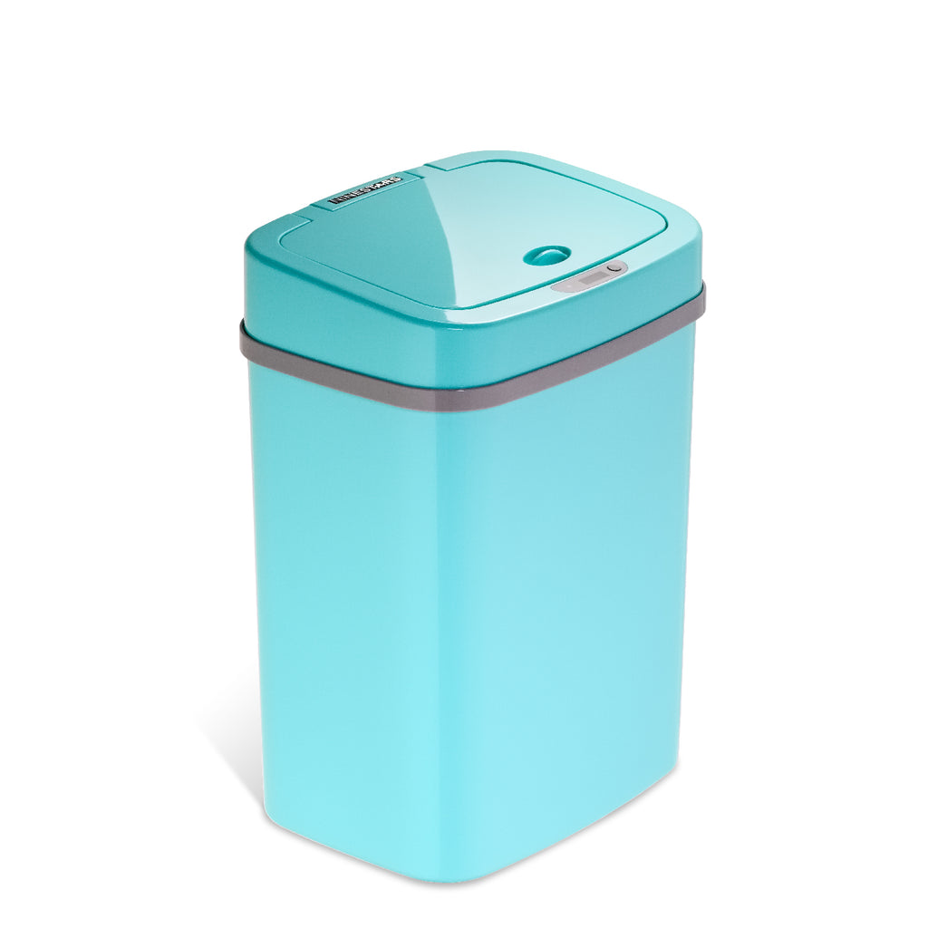 Rectangular Motion Sensor Trash Can 3.2 Gallon, Teal Blue