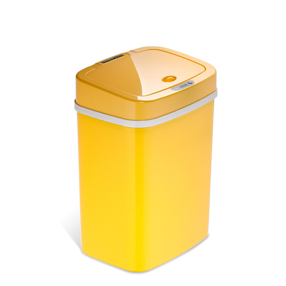 Rectangular Motion Sensor Trash Can 3.2 Gallon, Yellow