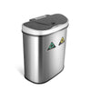 Dual Compartment Motion Sensor Trash Can Recycling Can