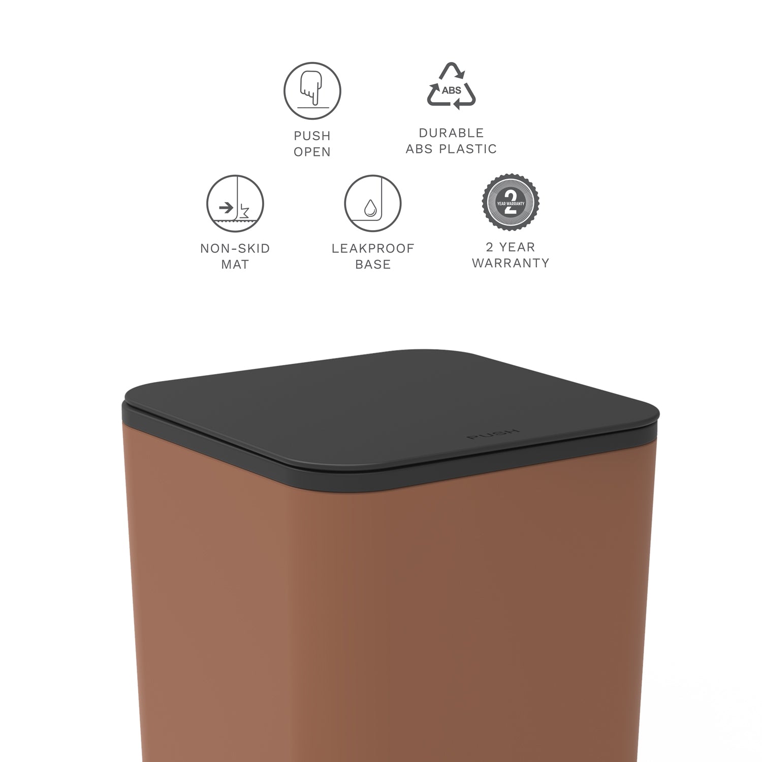 Brown Garbage Bin for Car Interiors, Front Seats and Back Seats